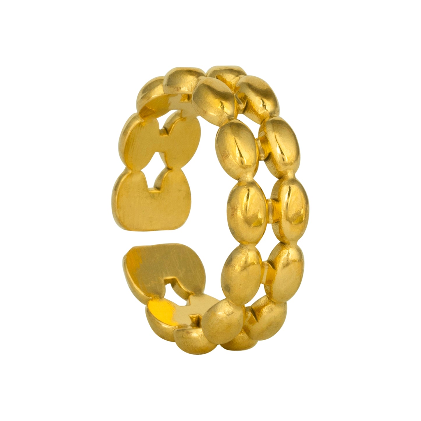 Double Dotted Line Rings