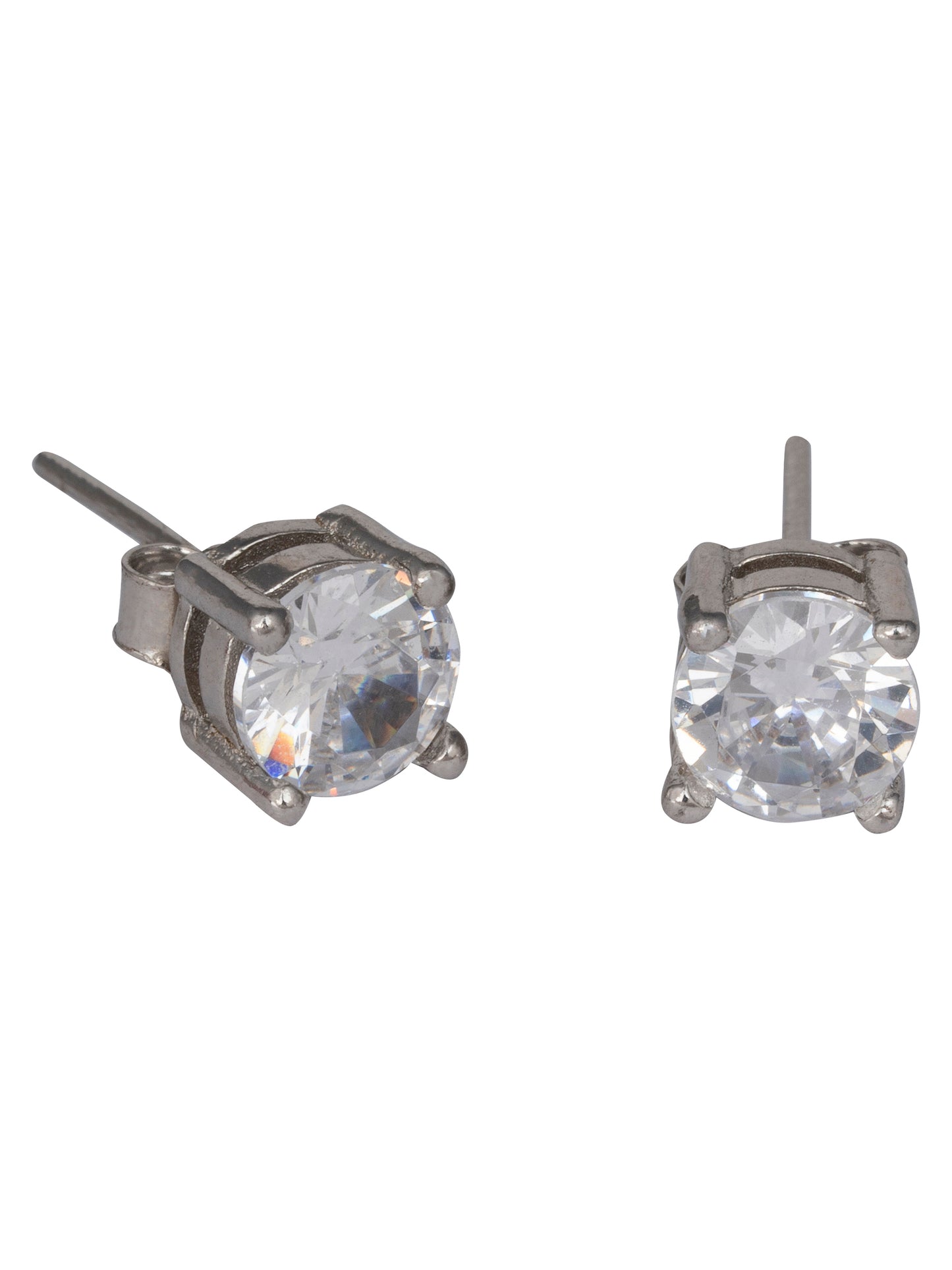 925 Sterling Silver Round Stud Earrings