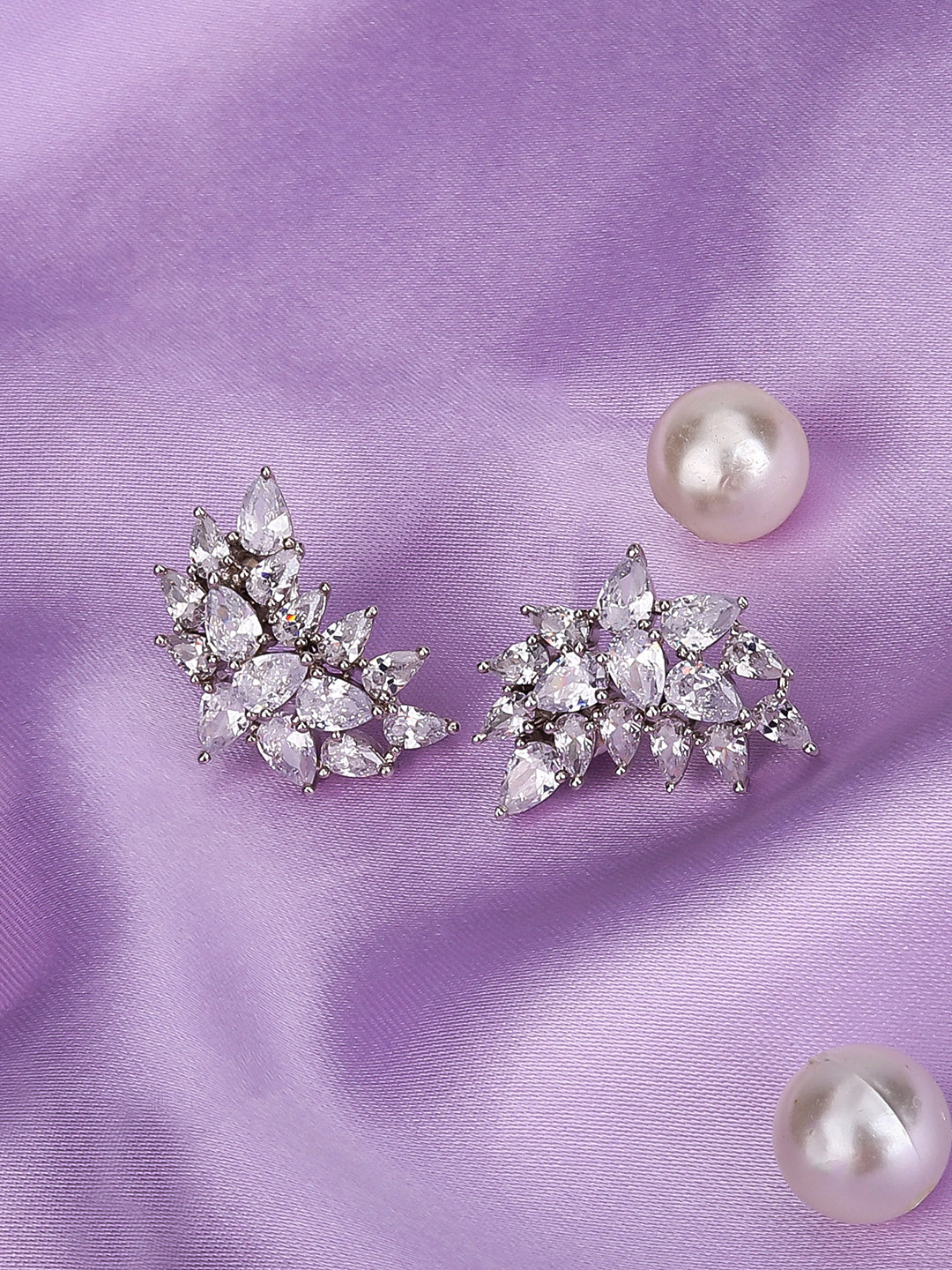 CZ Cluster Earrings
