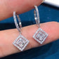 White Kite Drop Huggies Earrings