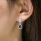 Blue Sapphire CZ Drop Earrings