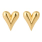 3D Heart Stud Earrings