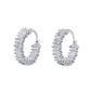 CZ Hoop Earrings (Silver)