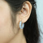 CZ Hoop Earrings (Silver)