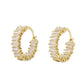 CZ Hoop Earrings (Gold)