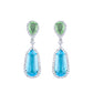 Blue Ocean CZ Dangler Earrings