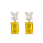 Yellow Stone CZ Drop Earrings