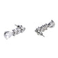 White CZ Dangler Earrings