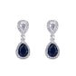 Blue Sapphire CZ Drop Earrings