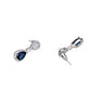 Blue Sapphire CZ Drop Earrings