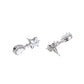 White Jasmine CZ Drop Earrings