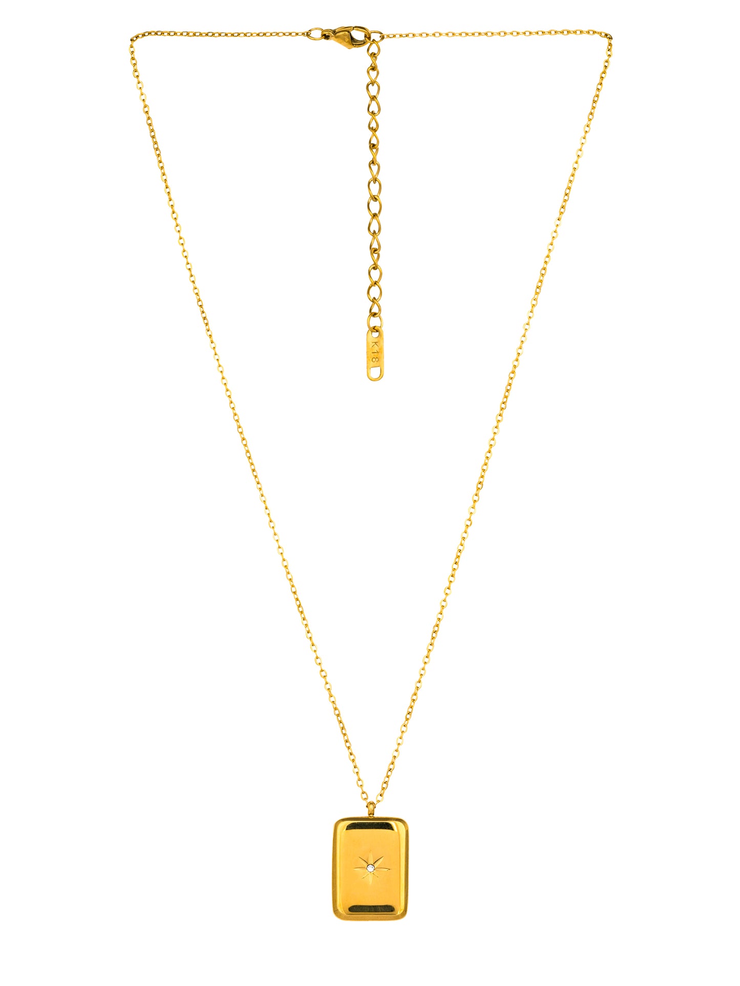 Rectangular Shape Pendant with a Star