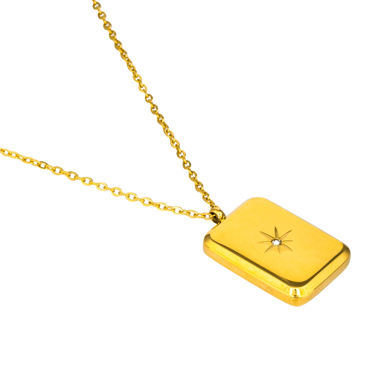 Rectangular Shape Pendant with a Star