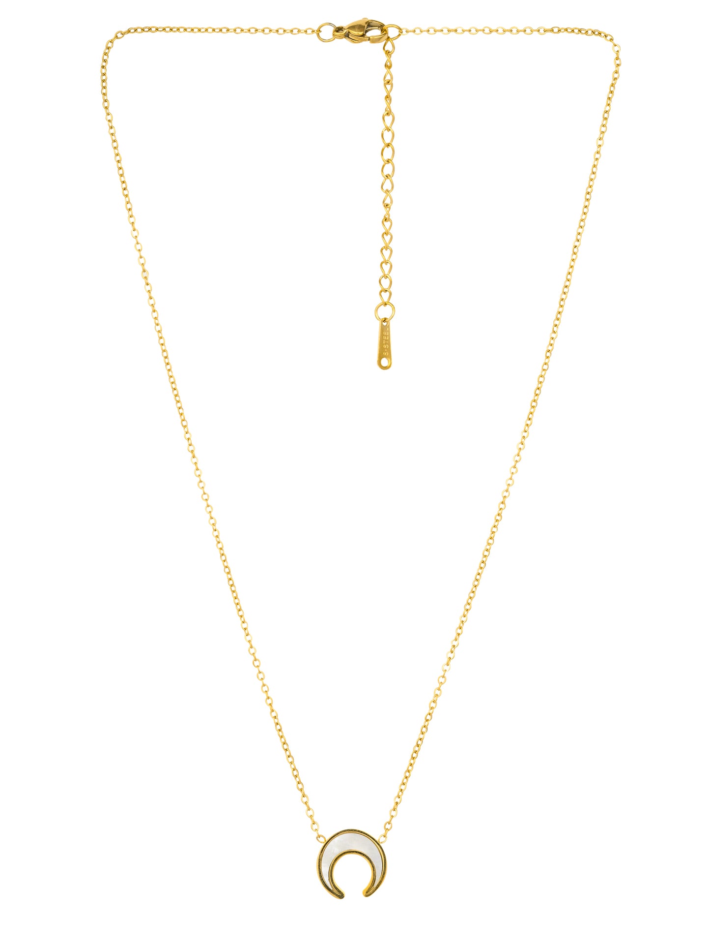 Crescent Moon Pendant with MOP