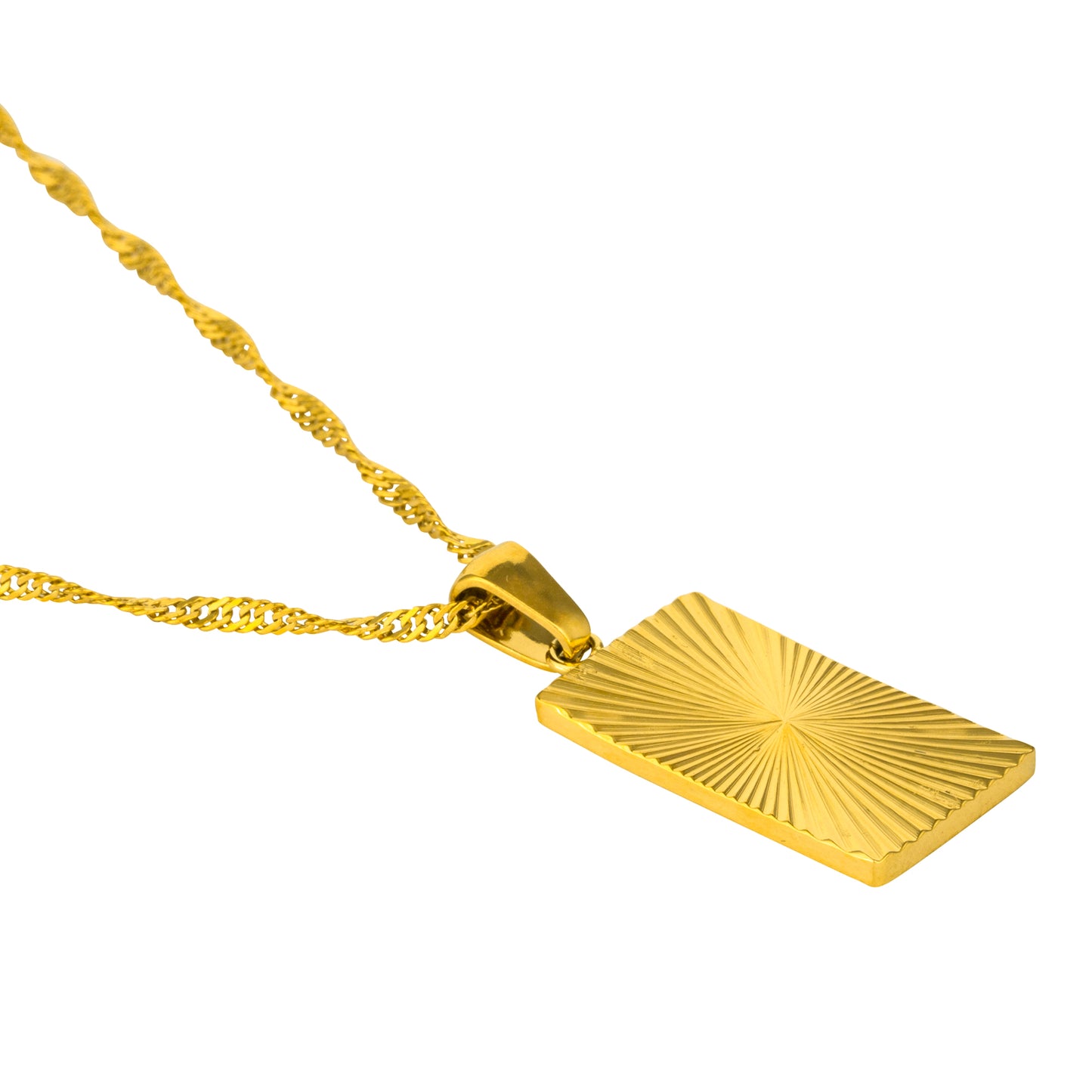 Sun Rays Rectangular Pendant