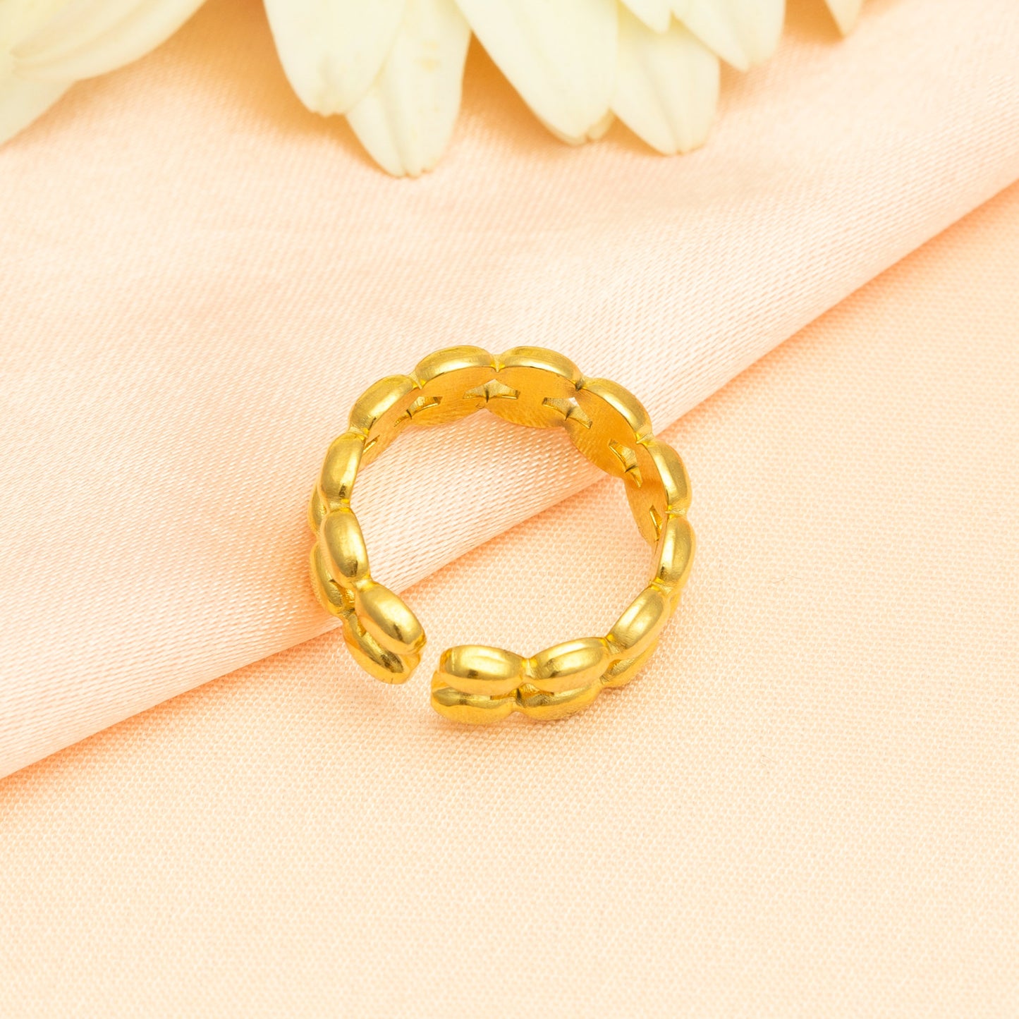 Double Dotted Line Rings