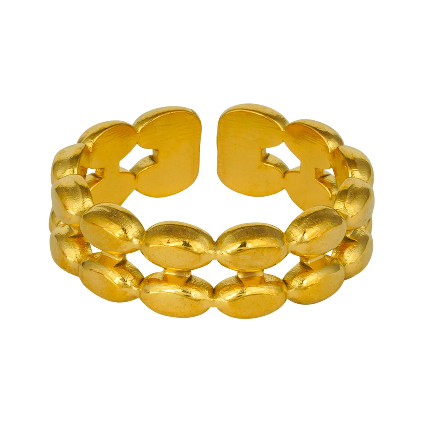 Double Dotted Line Rings