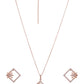 Floral Square Pendant Set