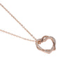 CZ Double Heart Pendant