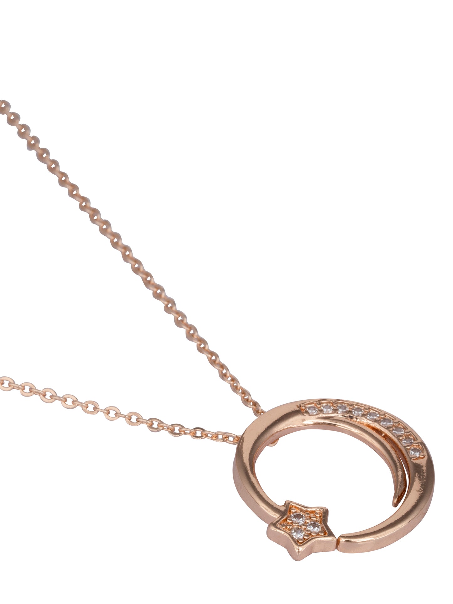 CZ Magic Circle Pendant with a Star