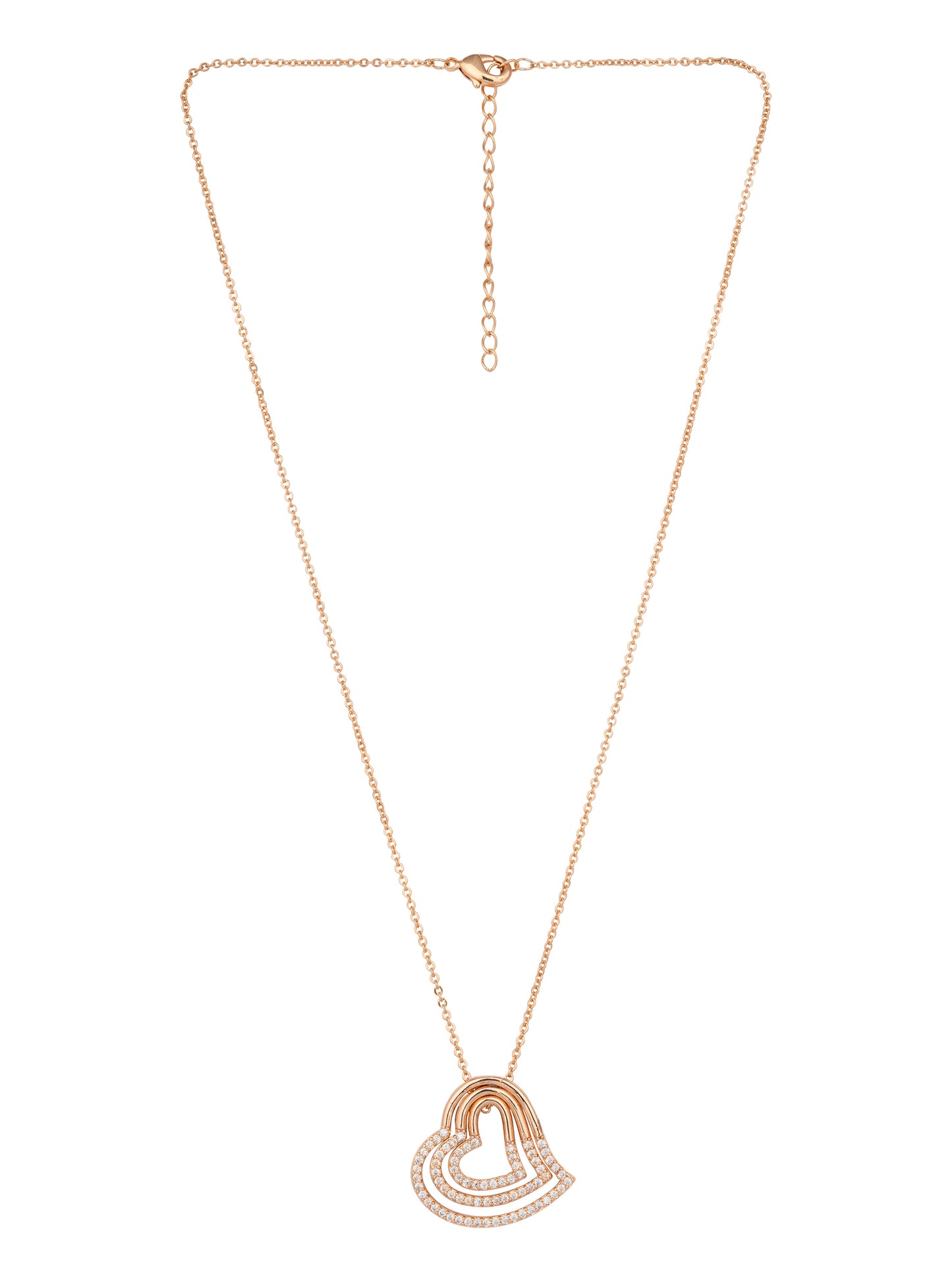 CZ Triple Heart Pendant