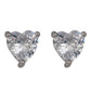 925 Sterling Silver Heart shape studs 6mm