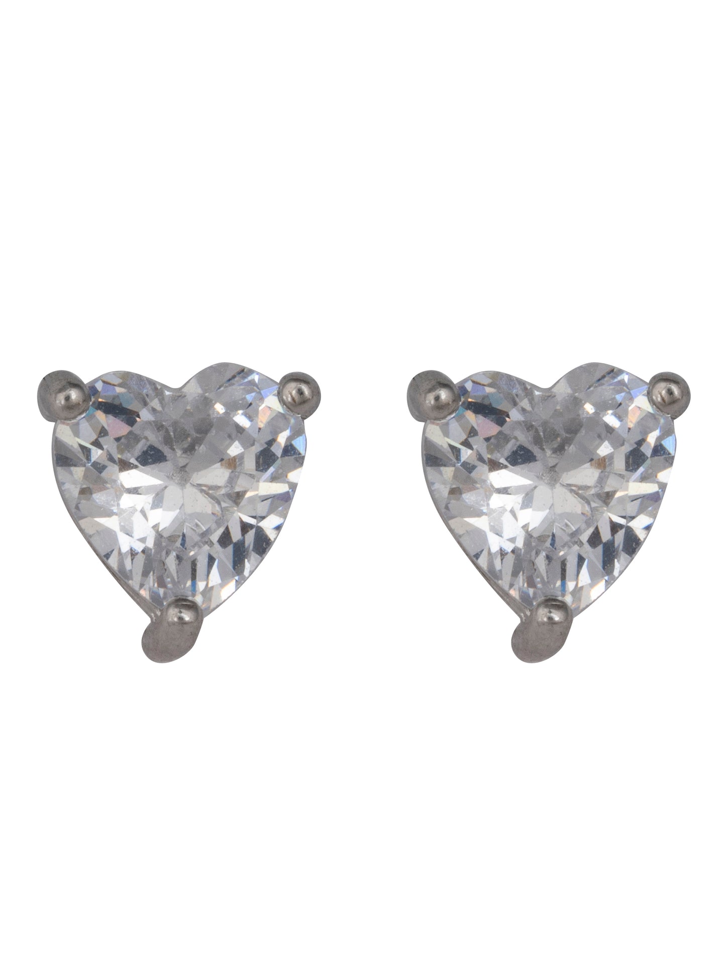 925 Sterling Silver Heart shape studs 6mm