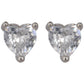 925 Sterling Silver Heart shape studs 4mm