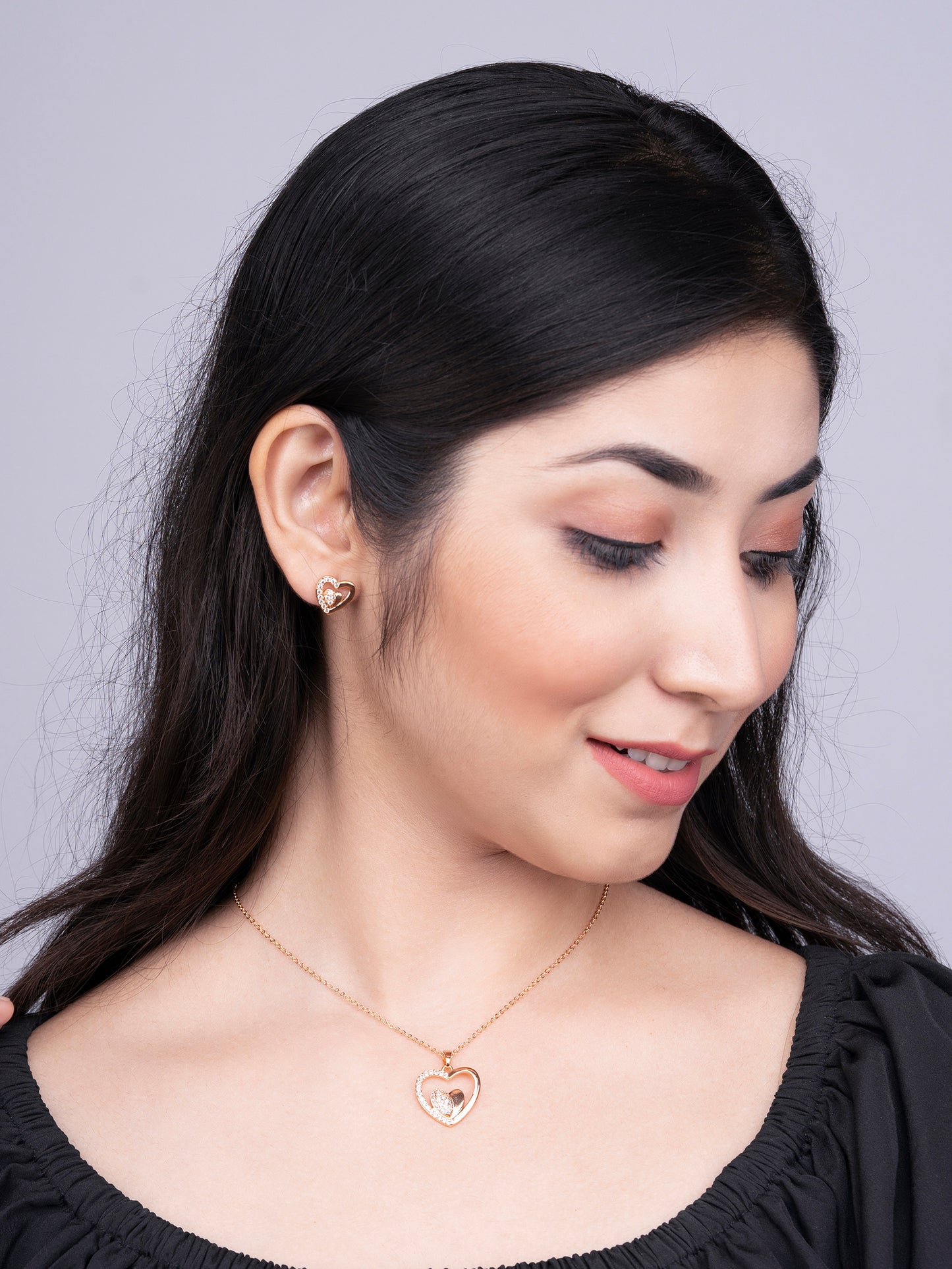 Heart Shape Pendant Set