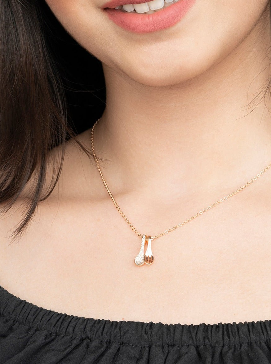 Foodie Spoon and Fork Pendant