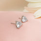 925 Sterling Silver Heart shape studs 6mm