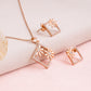 Floral Square Pendant Set