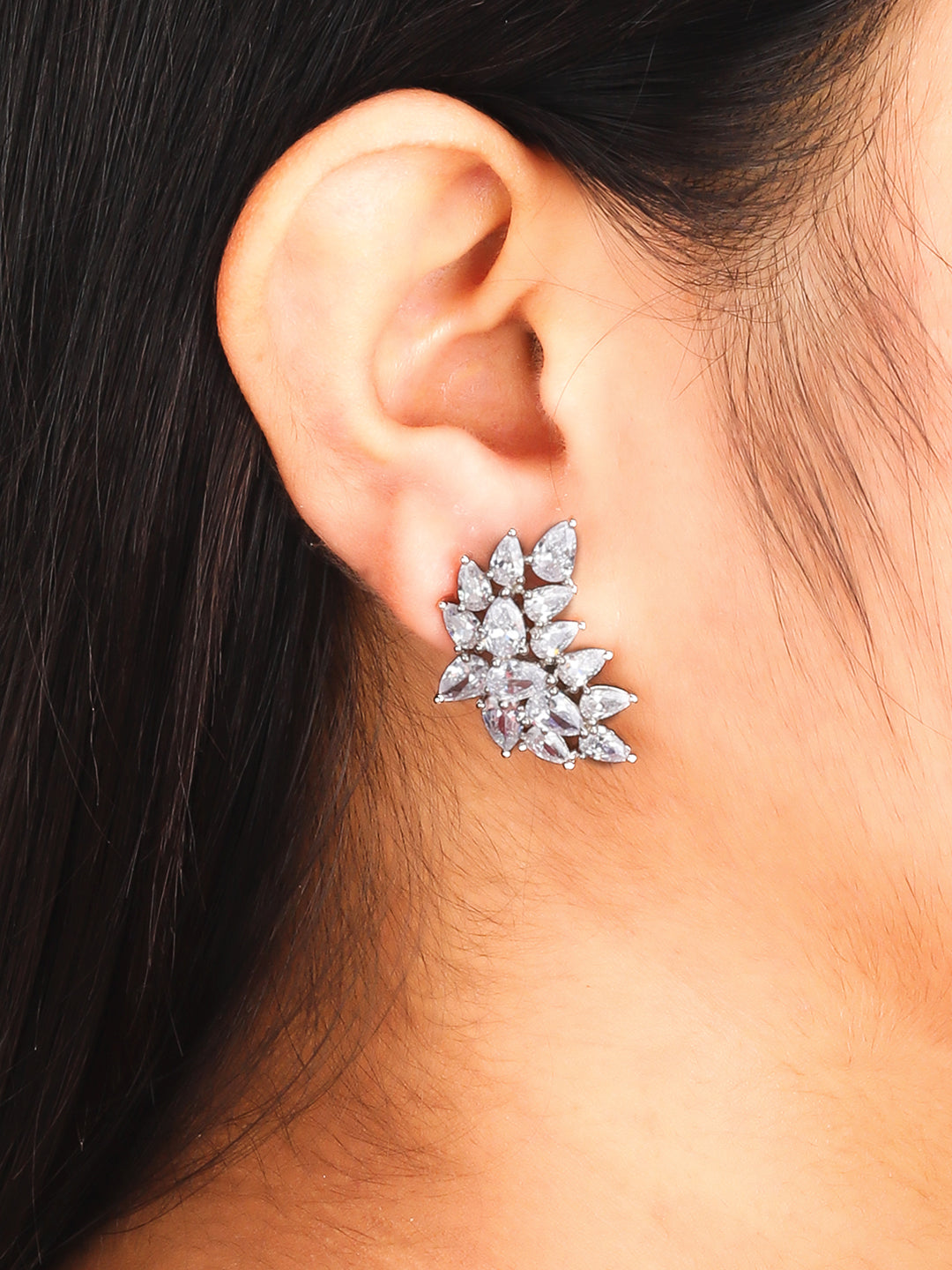 CZ Cluster Earrings