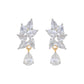 CZ Cluster Drop Earrings