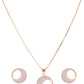 Crescent CZ Pendant Set