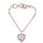 Heart Shape Solitaire CZ Watch Charm (Rose Gold)