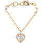 Heart Shape Solitaire CZ Watch Charm (Gold)