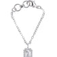 Rectangular Solitaire CZ Watch Charm (Silver)