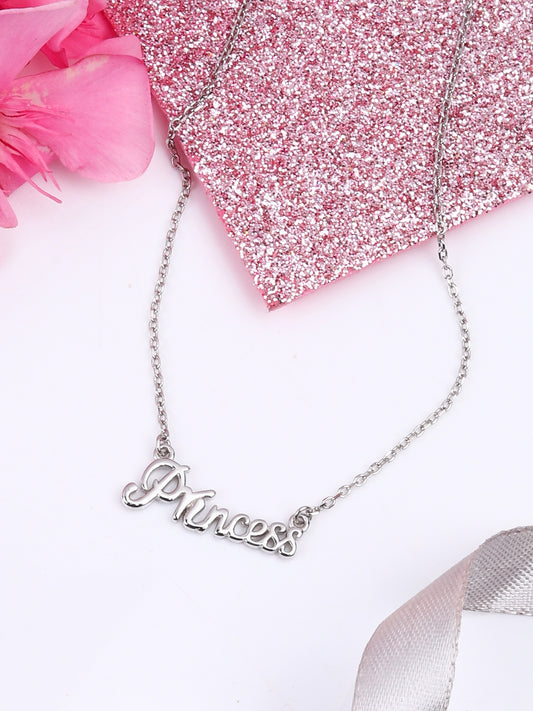 925 Sterling Silver Princess Pendant Necklace