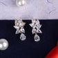 CZ Cluster Drop Earrings