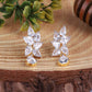 CZ Cluster Drop Earrings