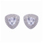 925 Sterling Silver Trillion Cut CZ Studs
