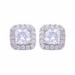 925 Sterling Silver Square CZ Studs