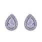 925 Sterling Silver Pear Shape CZ Studs