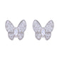 925 Sterling Silver CZ Butterfly Studs