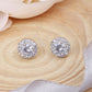 925 Sterling Silver CZ Round Studs