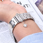 Heart Shape Solitaire CZ Watch Charm (Silver)