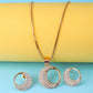 Crescent CZ Pendant Set