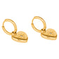 Golden Heart Drop Earrings