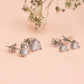 925 Sterling Silver Heart Shape Studs Combo 6mm and 4mm